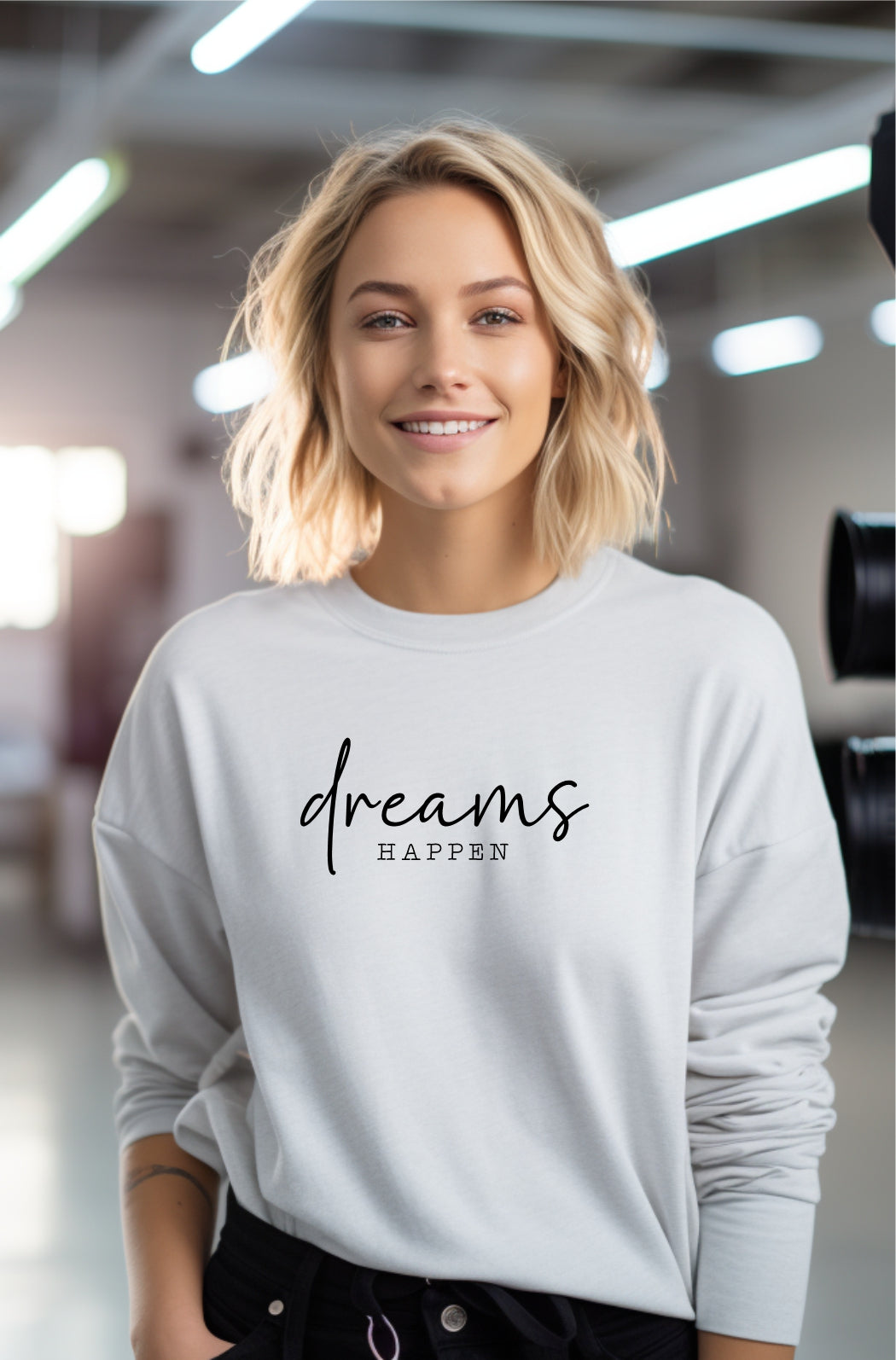 Rebranded "dreams happen" Premium Crewneck Sweatshirt