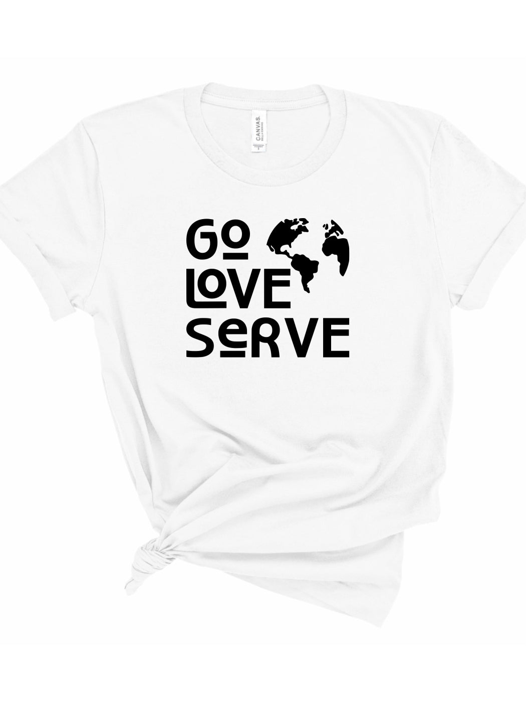 Rebranded "go love serve" crewneck Graphic Tee