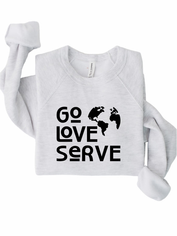 Rebranded "go love serve" Premium Crewneck Sweatshirt