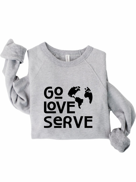 Rebranded "go love serve" Premium Crewneck Sweatshirt