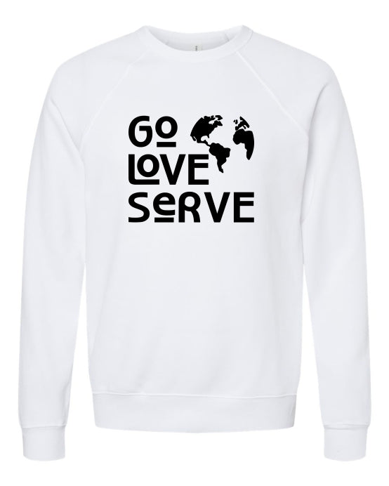 Rebranded "go love serve" Premium Crewneck Sweatshirt