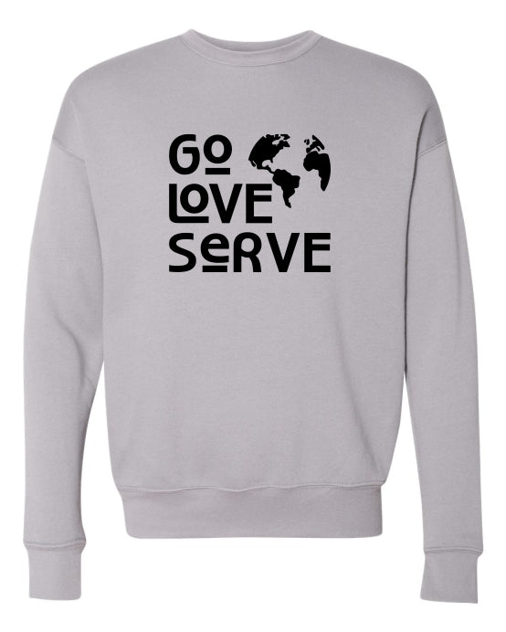 Rebranded "go love serve" Premium Crewneck Sweatshirt