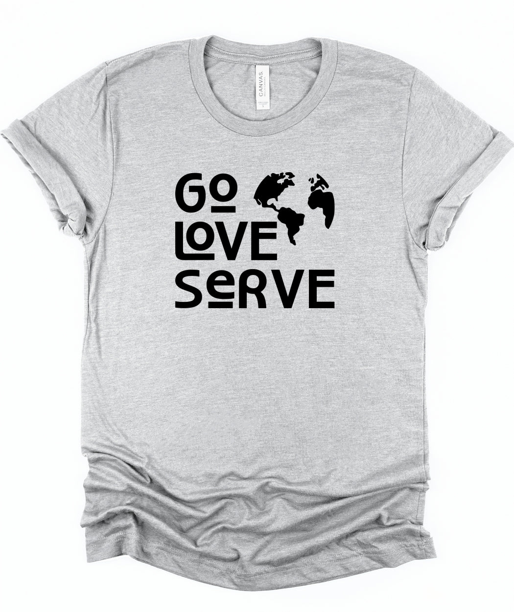 Rebranded "go love serve" crewneck Graphic Tee