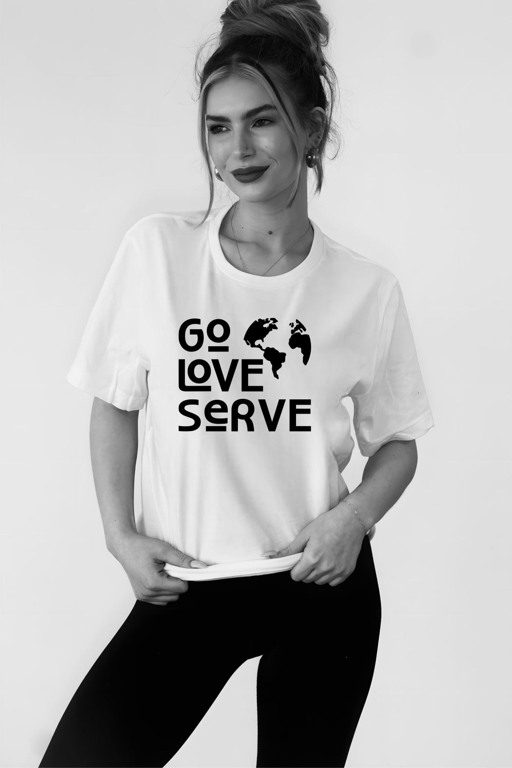 Rebranded "go love serve" crewneck Graphic Tee