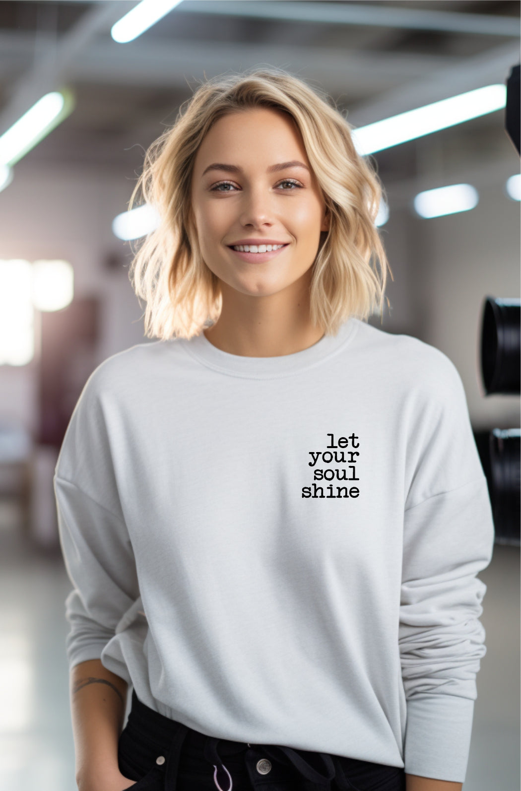 Rebranded "let your soul shine" Premium Crewneck Sweatshirt