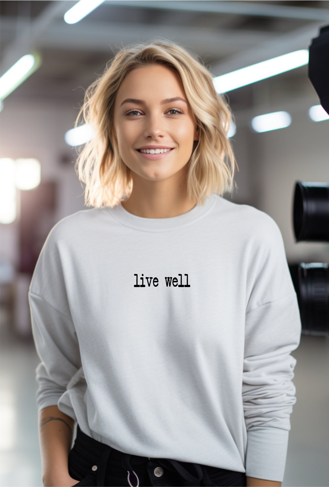 Rebranded "live well" Crewneck Sweatshirt