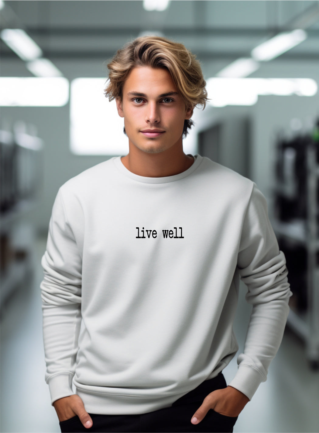 Rebranded "live well" Crewneck Sweatshirt