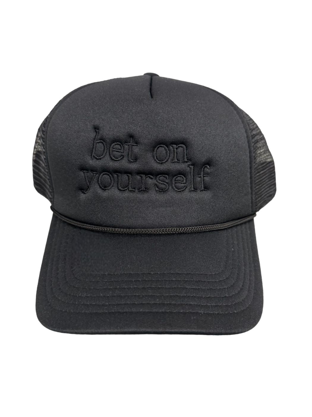 bet on yourself embroidered trucker hat