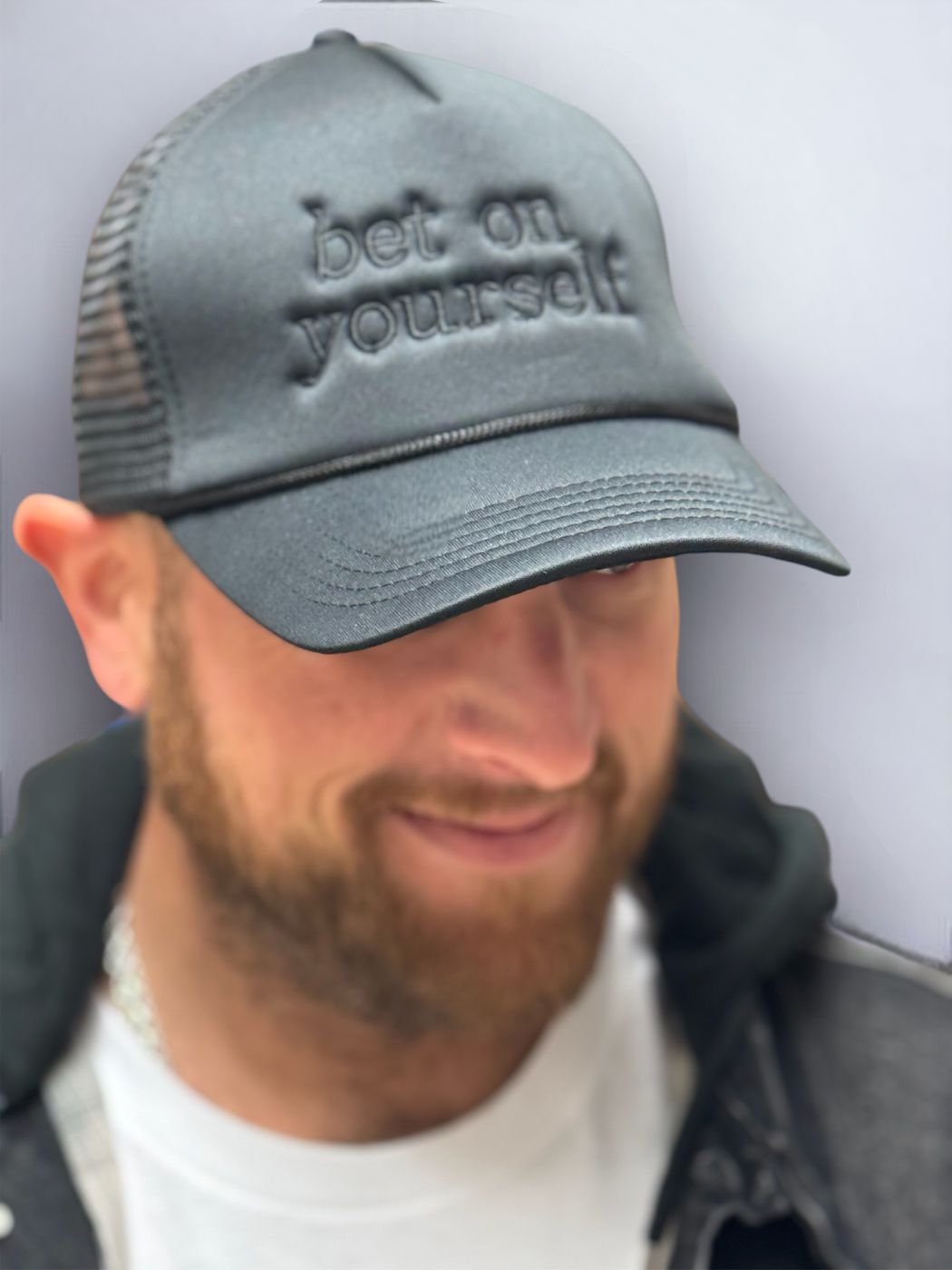 bet on yourself embroidered trucker hat