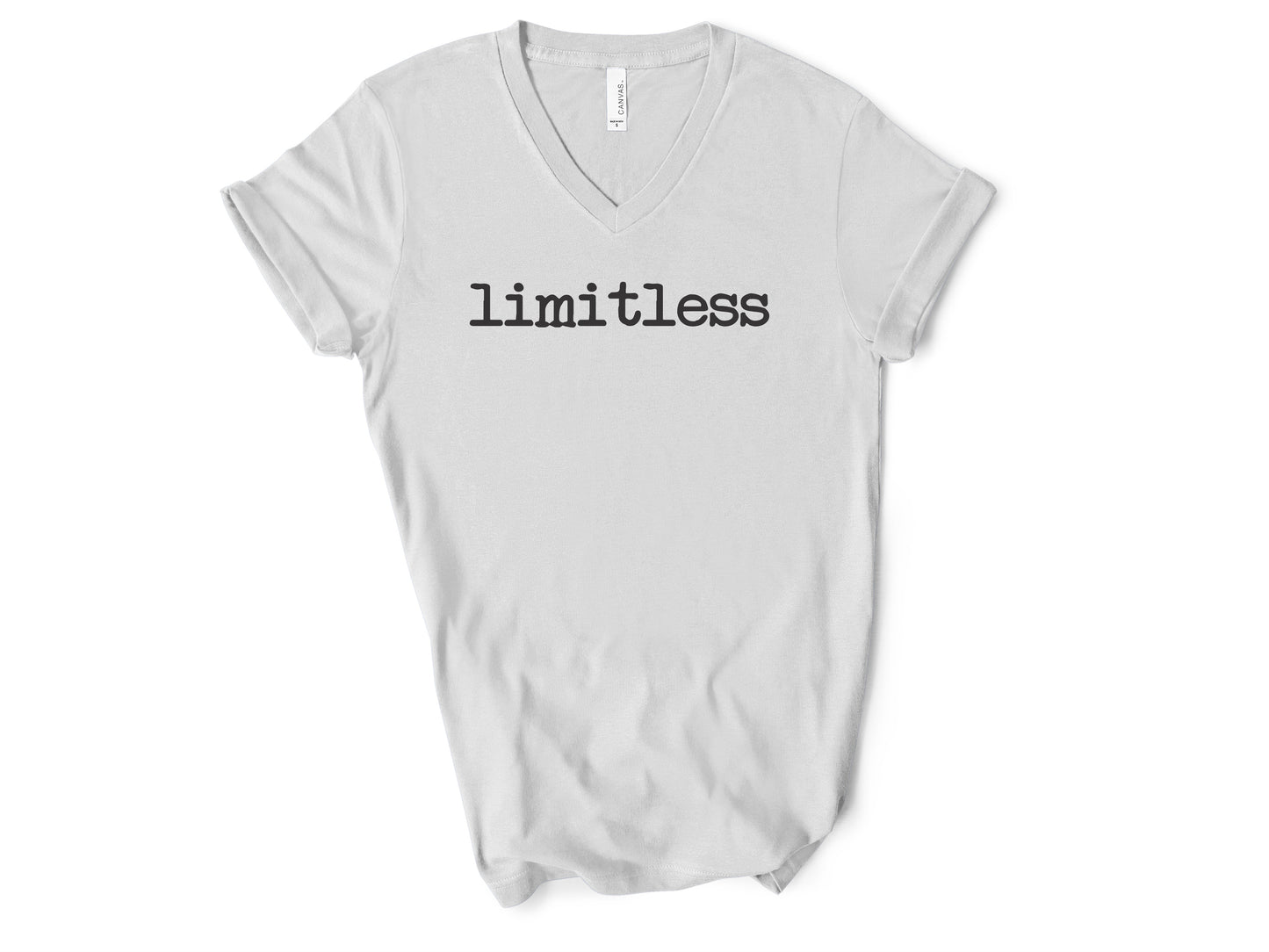 Rebranded "limitless" V-Neck Graphic Tee